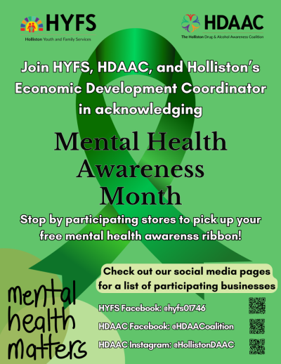 HYFS mental health awarness flyer