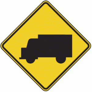 truck traffic sign
